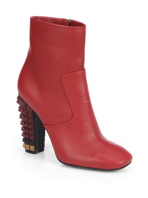 fendi ss17 red boots|red Fendi Ankle boots for Women .